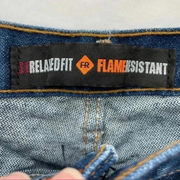 Wranglers Men’s Flame Resistant Relaxed Fit Jeans 36x30 - Picture 5 of 12